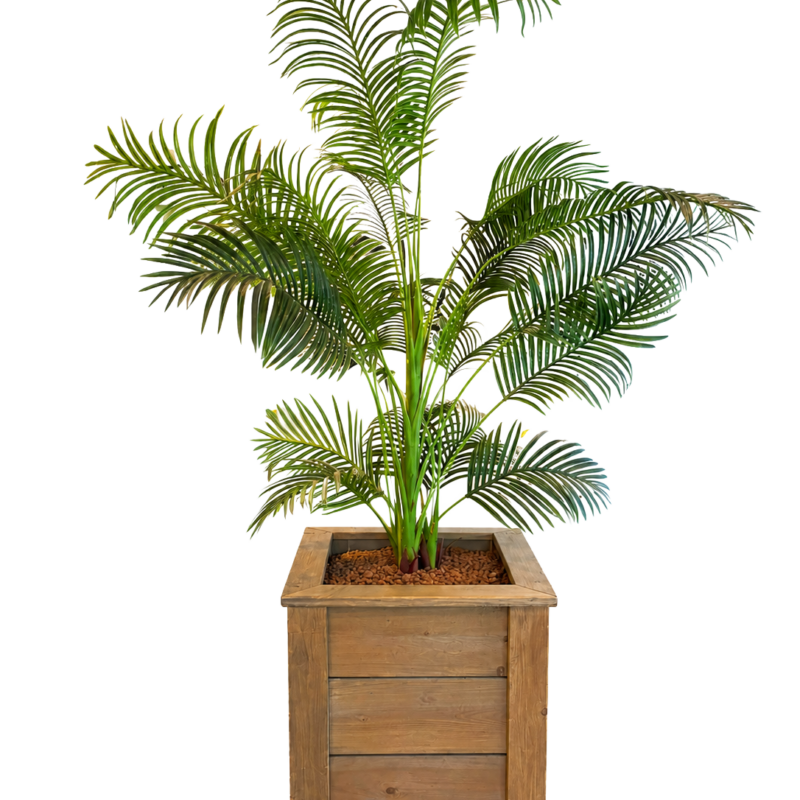 Kunstplant varenplant 185 cm in vintage plantenbak