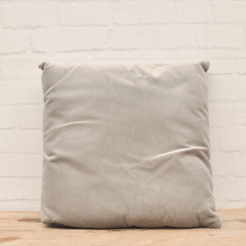 Velvet kussen grijs 1