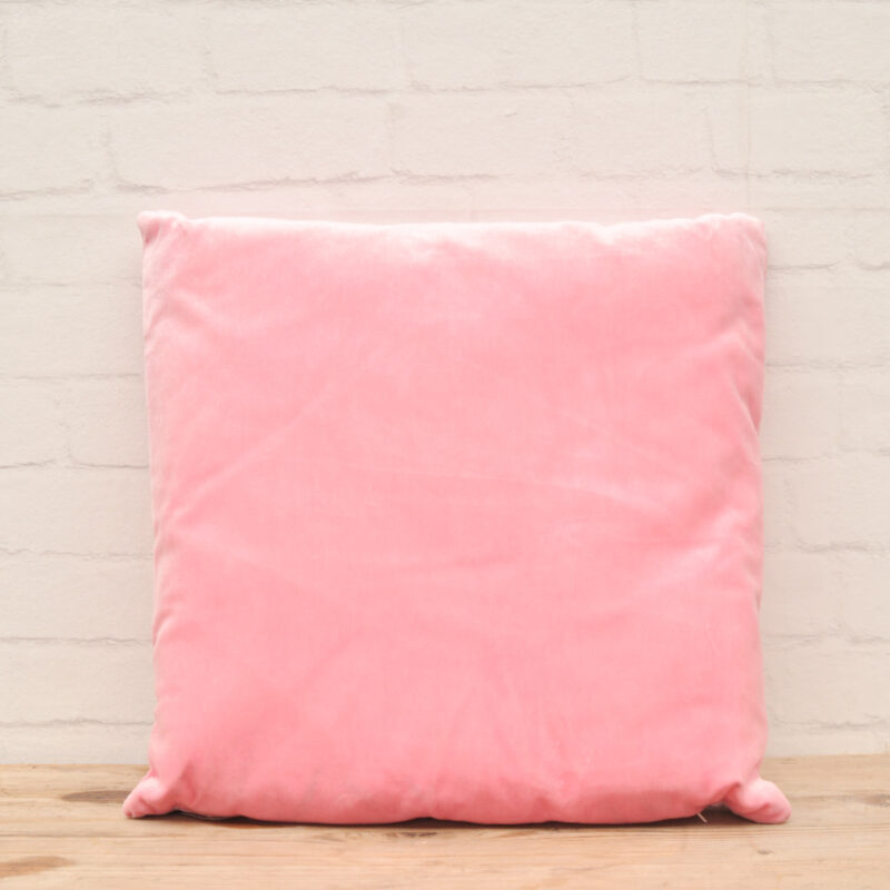 Velvet kussen knalroze