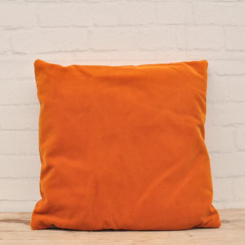 Velvet kussen oranje