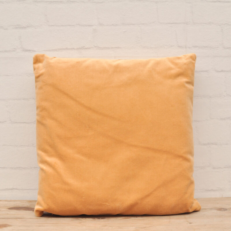 Velvet kussen oranje-beige