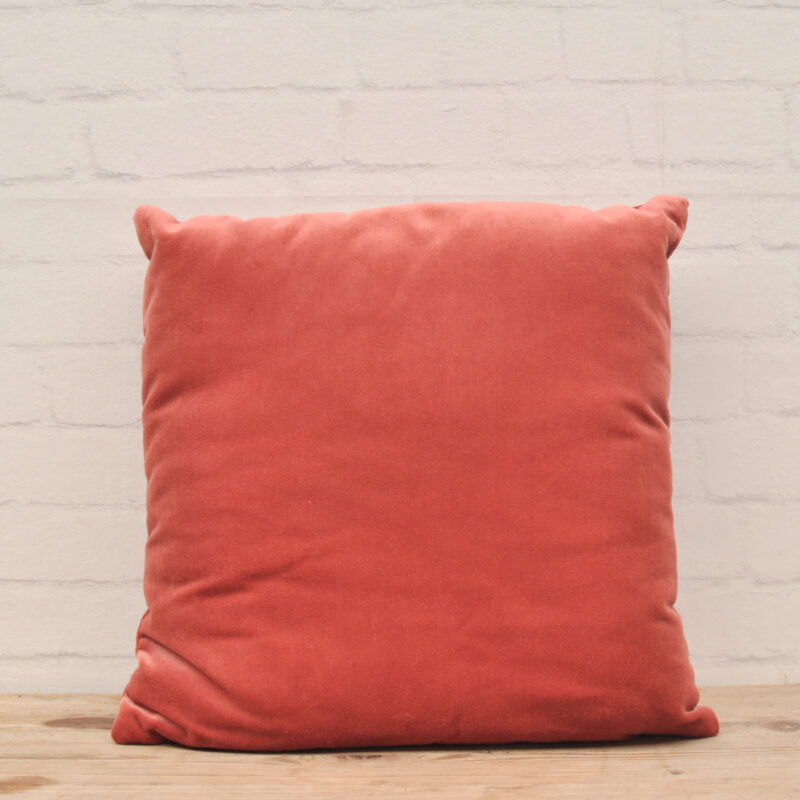 Velvet kussen oranje-roze