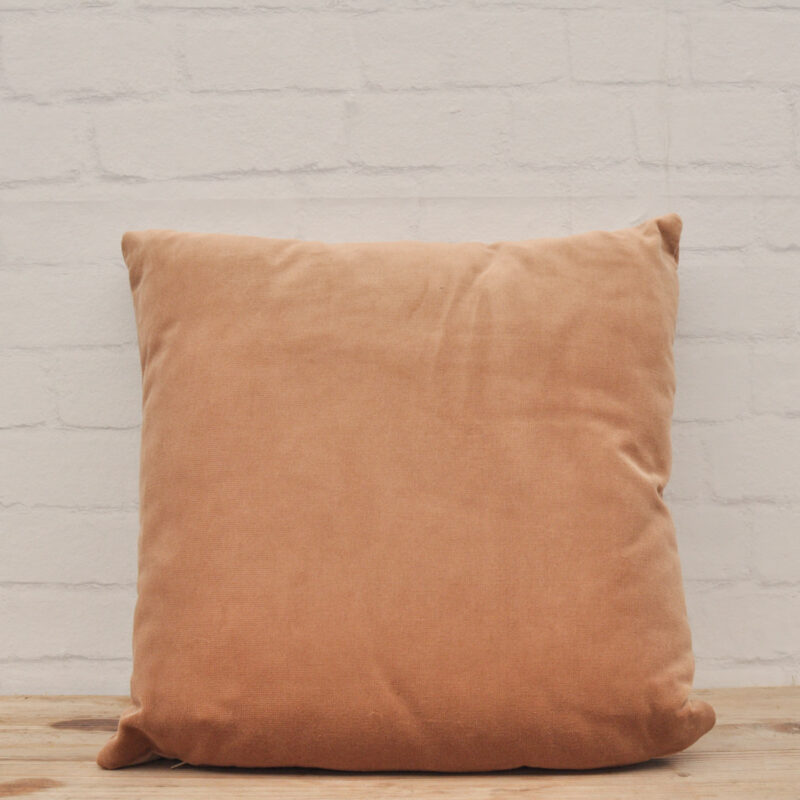 Velvet kussen taupe