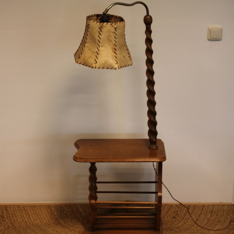Vintage lamp staand 4 - incl. tafel