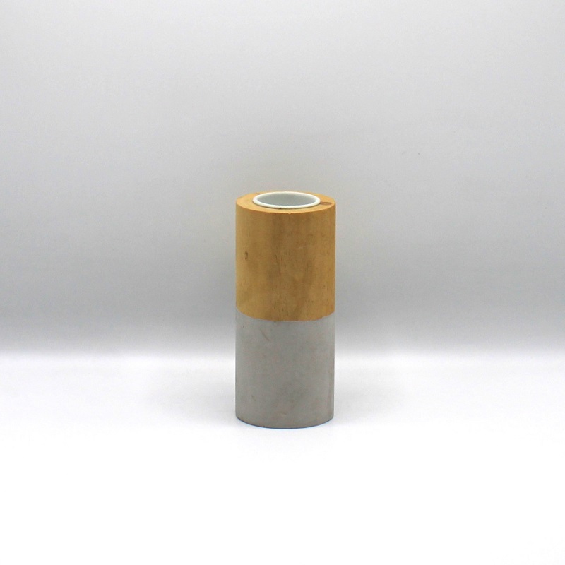 Waxinehouder hout gekleurd groot