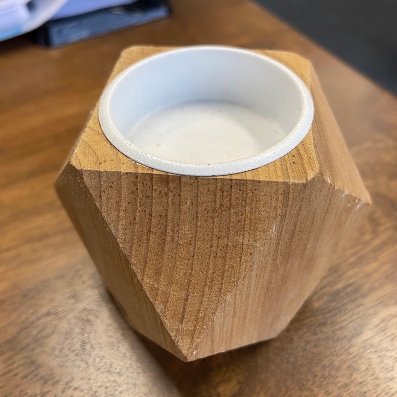 Waxinehouder hout geometrisch