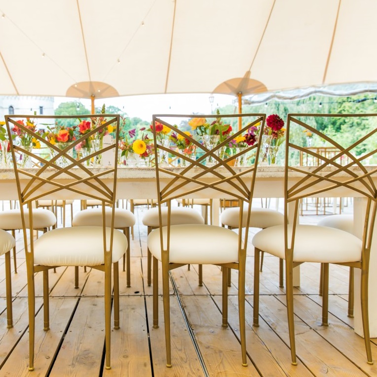 Wit kussen/stoelhoes voor Lady Grace