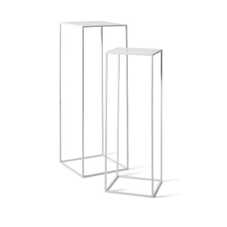 Zuil metaal wit 90cm