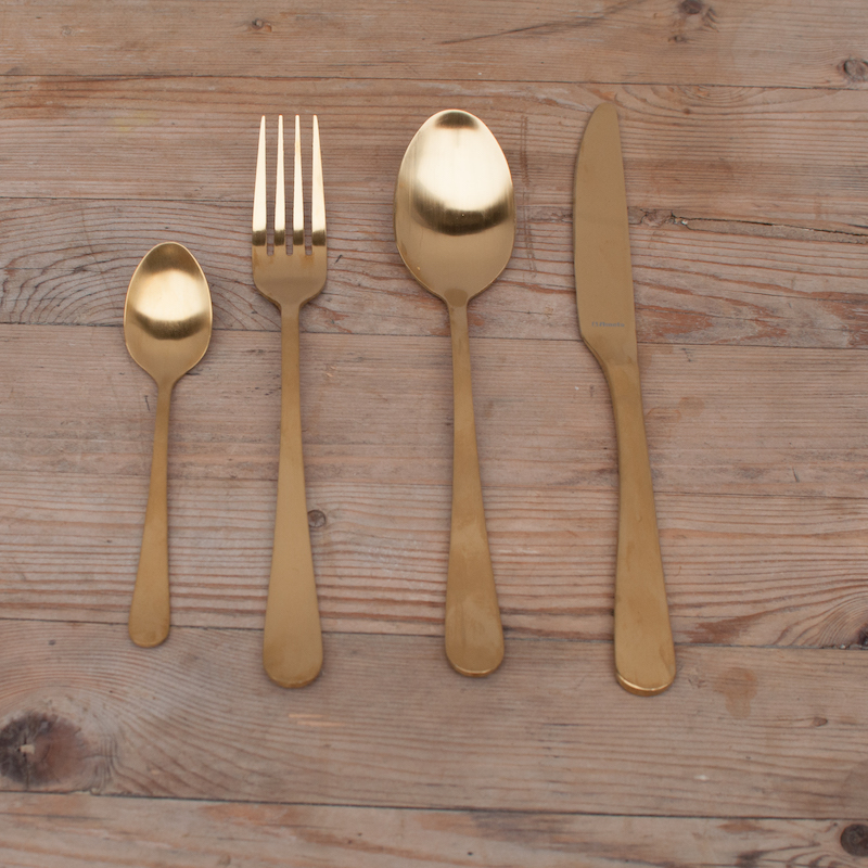 Bestekset goud traditioneel/sierlijk