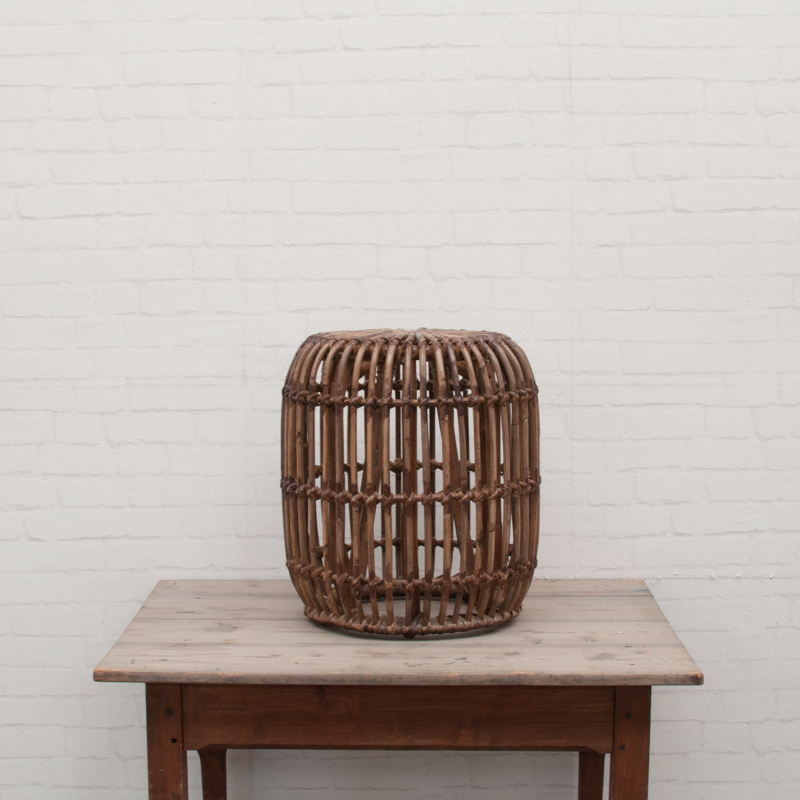 Bijzettafel rotan donkerbruin