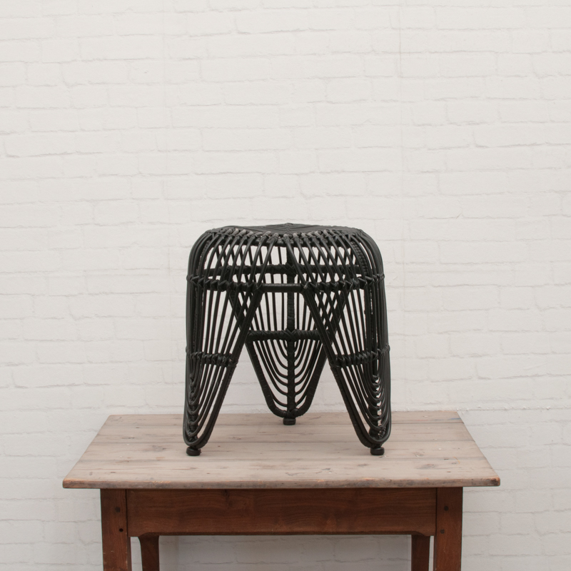 Bijzettafel rotan zwart