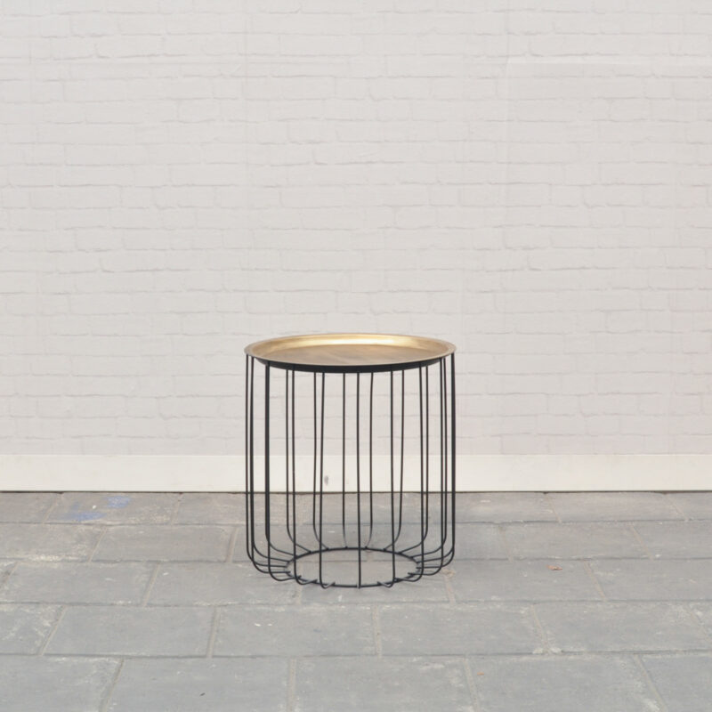 Bijzettafel spijlen goud