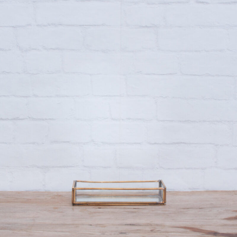 Ringendoosje goud spiegel