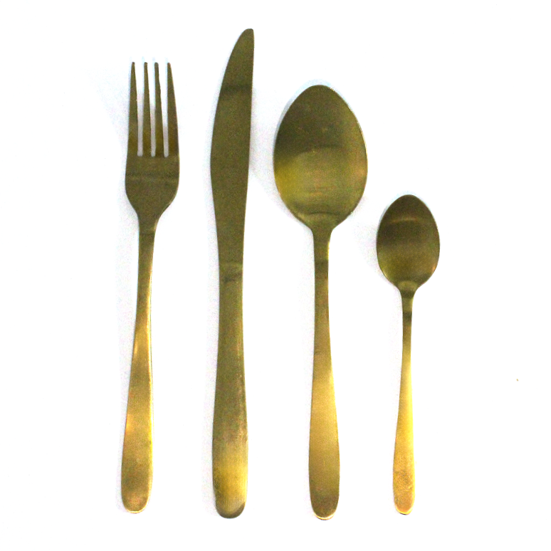 Bestekset goud rond
