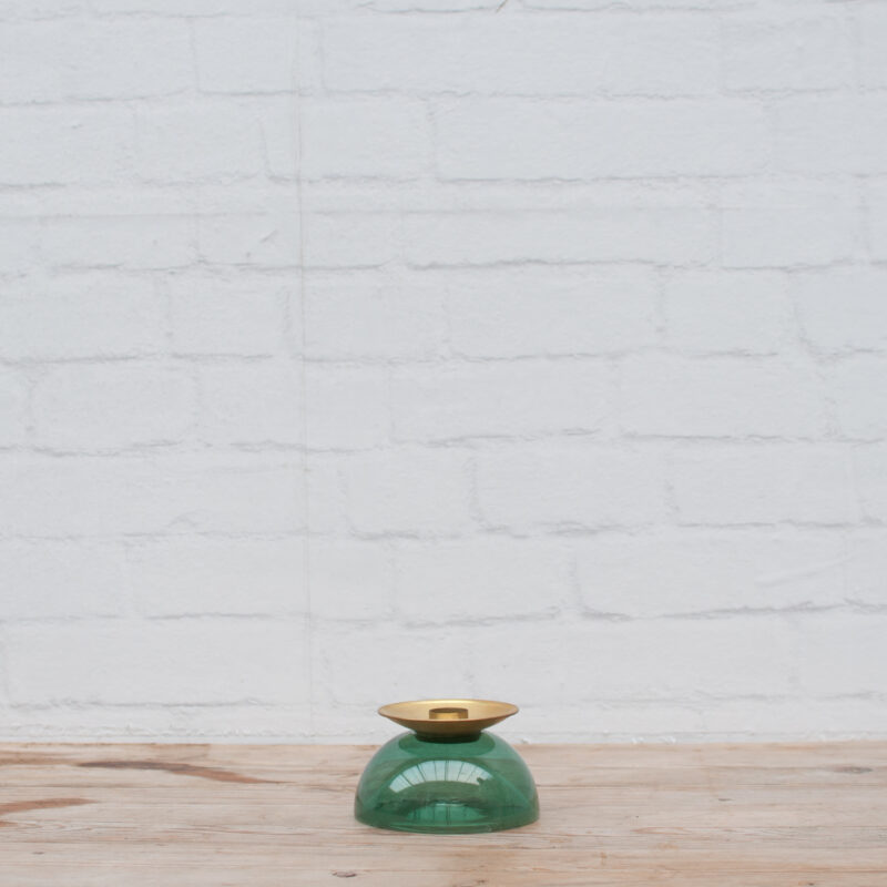 Kandelaar glas groen