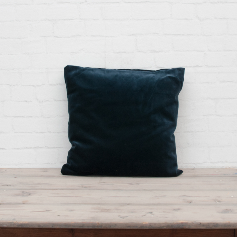 Velvet kussen donkerblauw