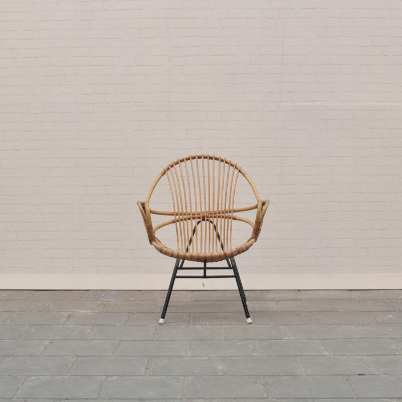 Stoel Rohe Rotan met armleuning