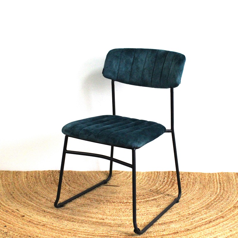 Stoel Ronnie Velvet Petrol