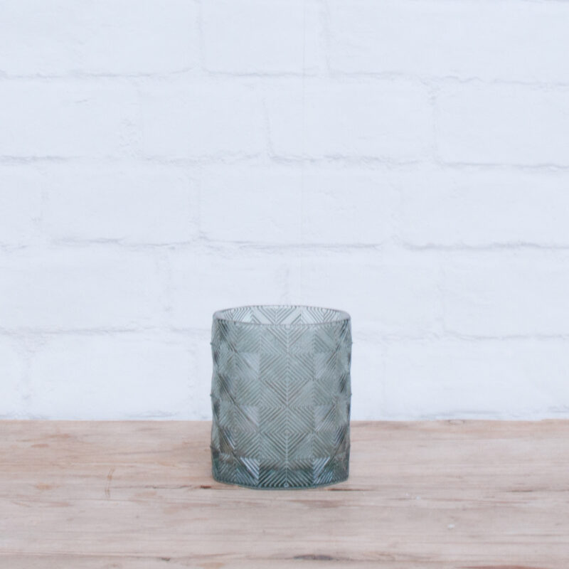 Waxinehouder Groen reliëf