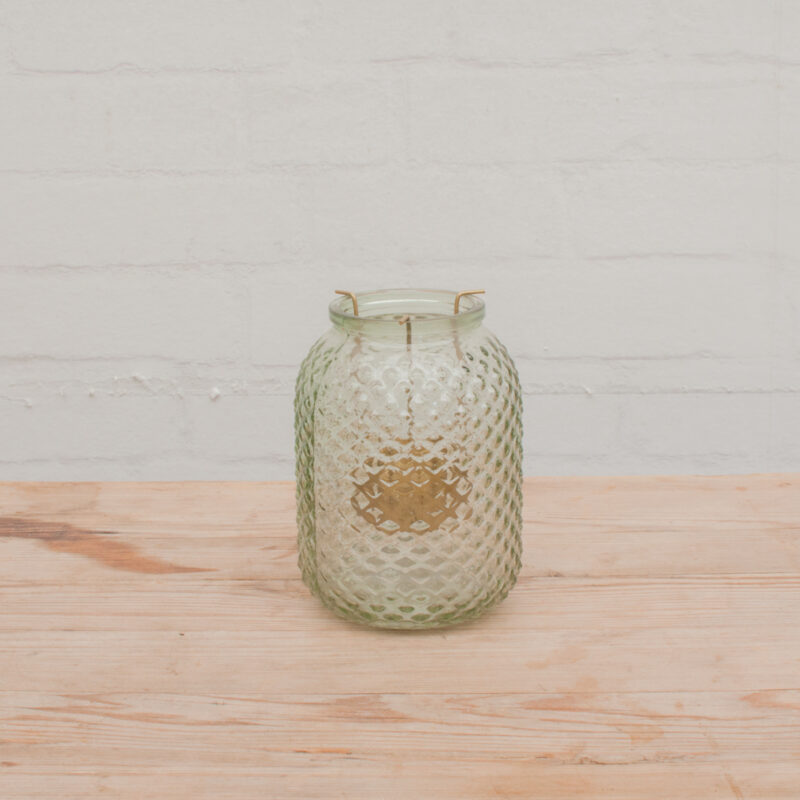 waxinehouder rond groen