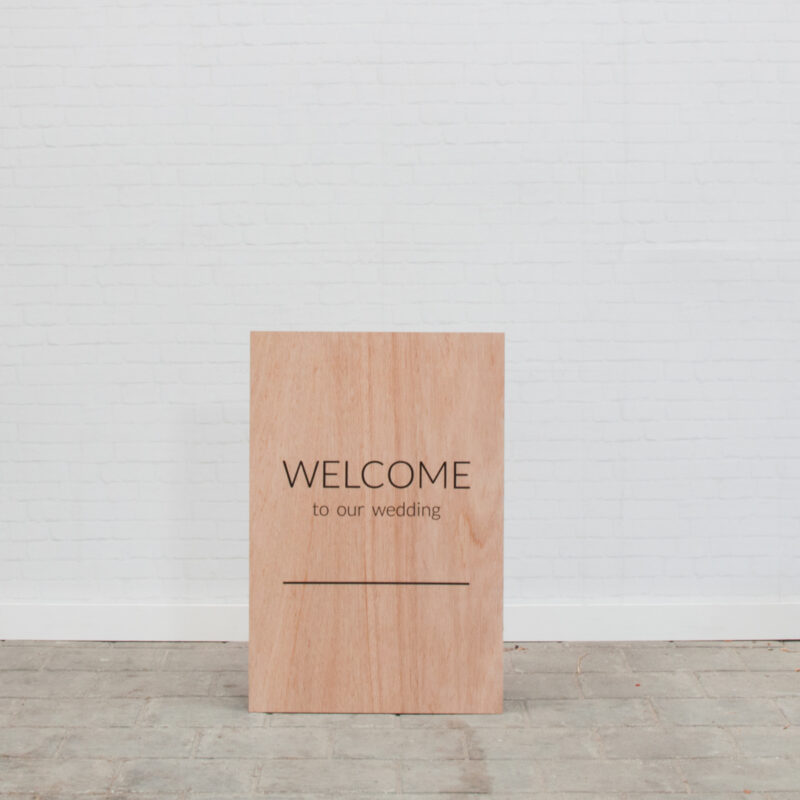 Welcome to our wedding bord