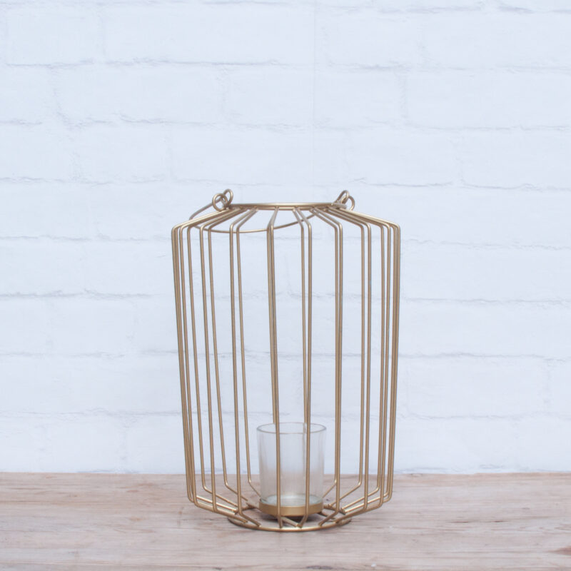 Windlicht goud groot