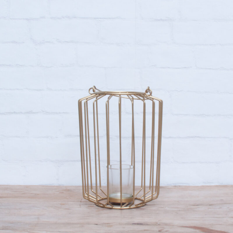 Windlicht goud klein