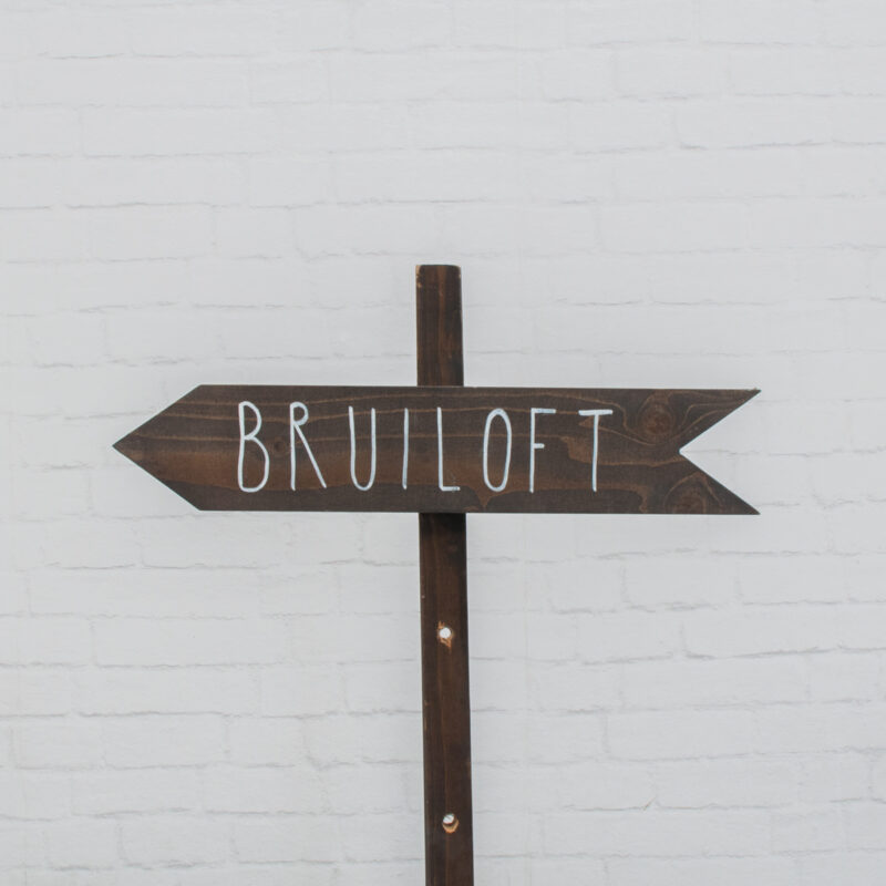 Wegwijzer bruiloft links