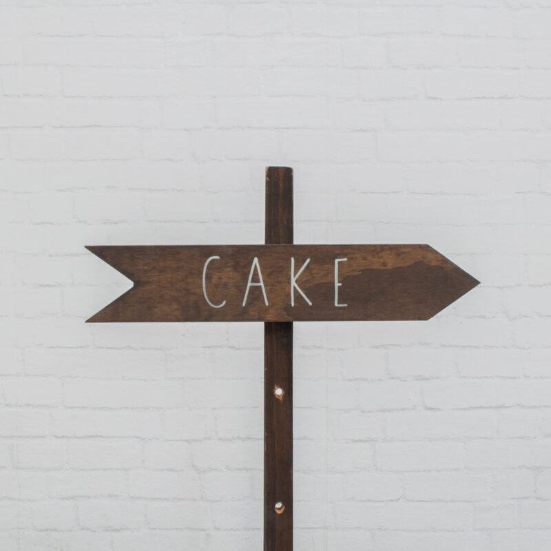 Wegwijzer cake rechts