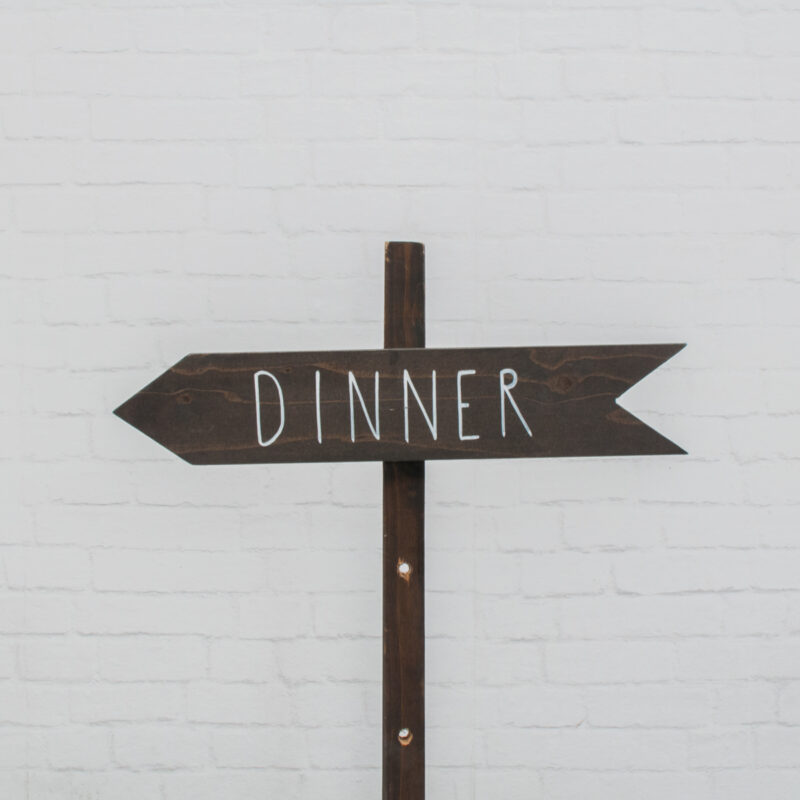 Wegwijzer dinner links