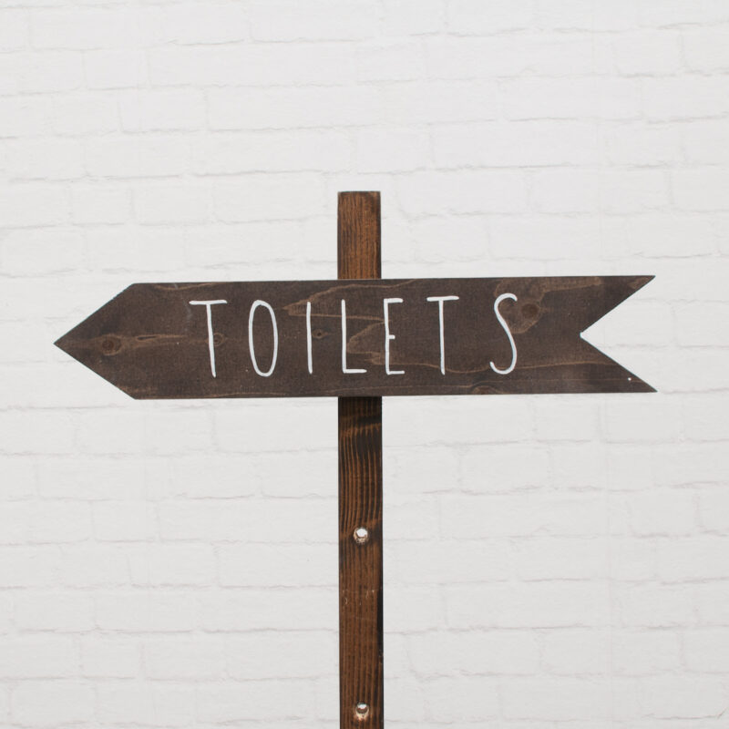 Wegwijzer toilets links