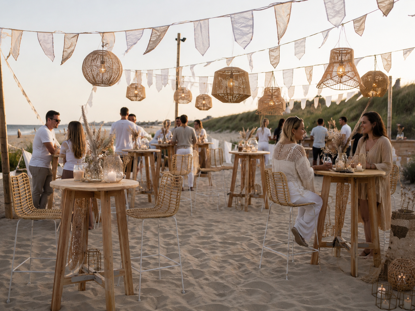 Boho Beach borrel setting