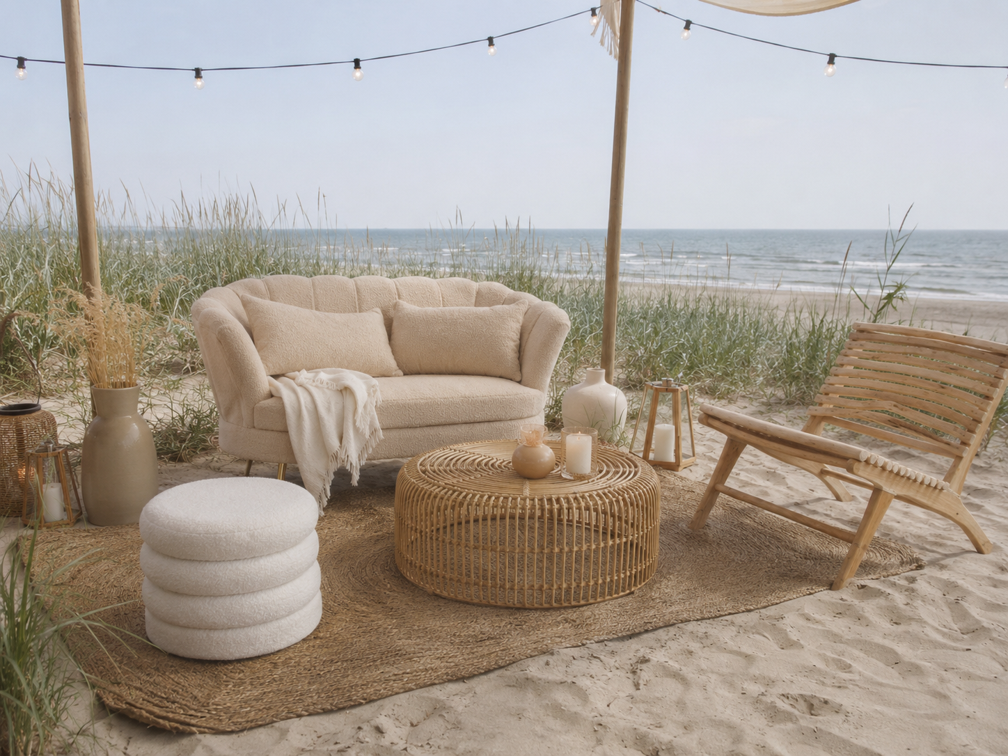 Boho Beach lounge setting