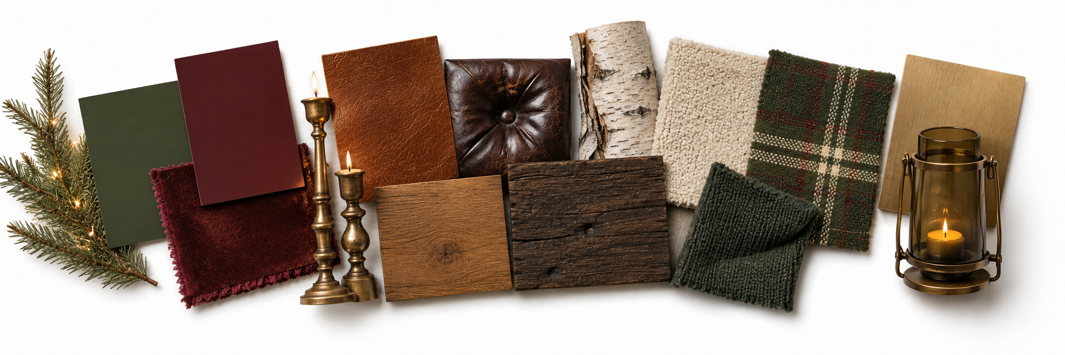 Kleuren & materialen palet Winter Club